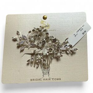 NWT Sincerely Jules Silver Pearl Bridal Hair Comb